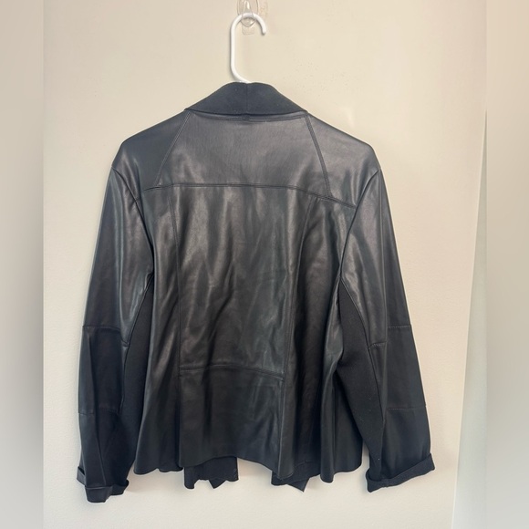 Womens Asymmetric Faux Leather Basic Jacket Size L/XL? - Picture 4 of 7